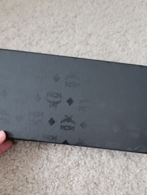 MCM Black Logo Monogram Box W Cards